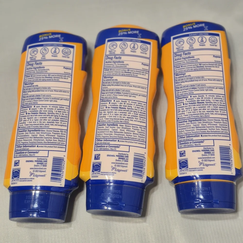 Banana Republic Sport Ultra Sunscreen (2) 30SPF (1) 50 SPF EXP 9/2026 & 10/2026-